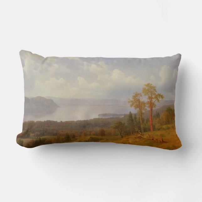 Beskåda på Hudsonen som tittar över Tappenen Zee Lumbarkudde (Framsida)