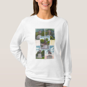 Beskådar av statyer i Portland stadsparker T-shirt