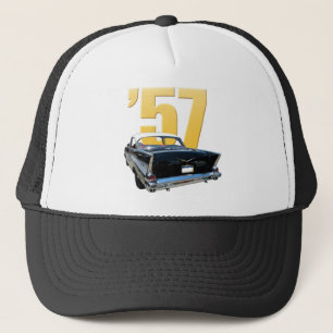 Beskådar den Chevy BelAire baksidaen 1957 locket Truckerkeps