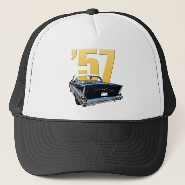 Beskådar den Chevy BelAire baksidaen 1957 locket Truckerkeps (Framsida)