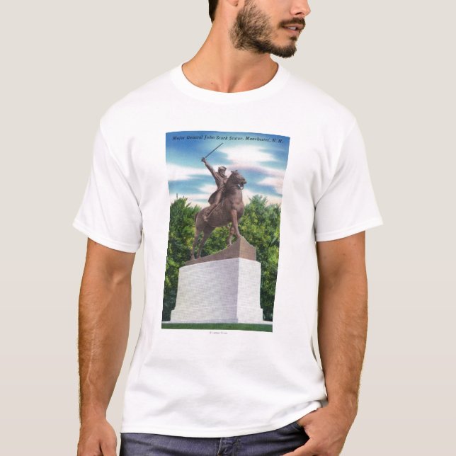 Beskådar den fullständiga statyn för Gen John T-shirt (Framsida)