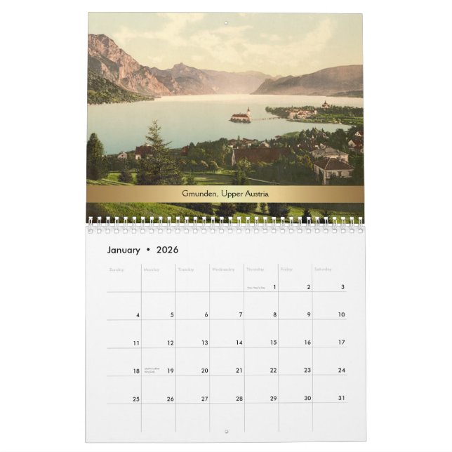 Beskådar den Olde världen 2015 av Upper Austria Kalender (Jan 2026)