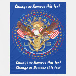 Beskådar den rörelsehindrada amerikanveteran fö fleecefilt