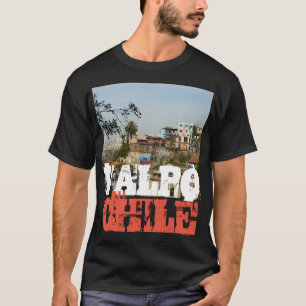 "Beskådar den Valpo" Valparaíso Chile staden 3 T Shirt