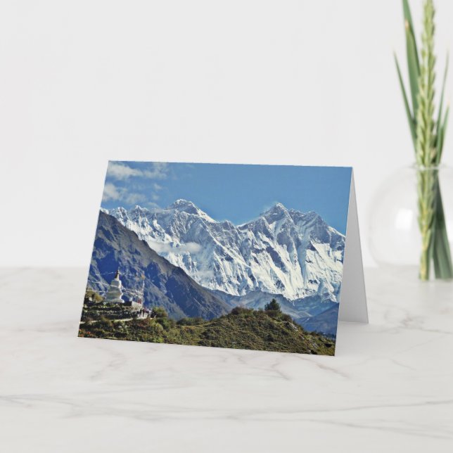 Beskådar från Nepal på långt till MOUNT EVEREST Helgkort (Framsida)