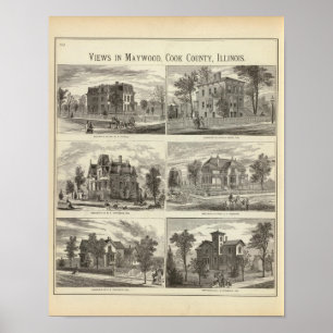 Beskådar i Maywood, Cook County, Illinois Poster