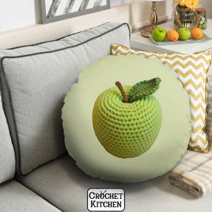 Beskär äpple för återställande av minimal handgjor rund kudde