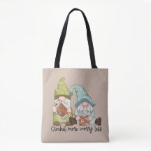 Beskär mer oro mindre än Tote Bag med Cute Gnomes