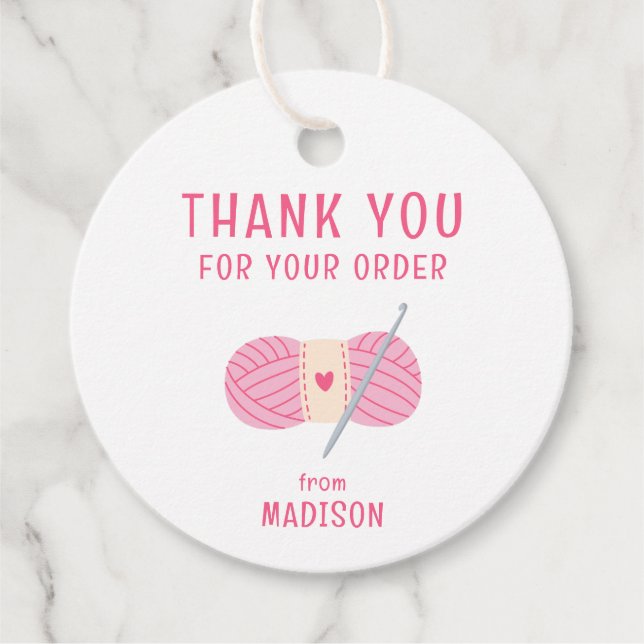 Beskär Tack för beställning Gåvor Etiketter (Framsida)