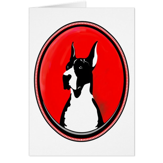Beskärt Mantle Great dane Hälsningskort (Framsidan)