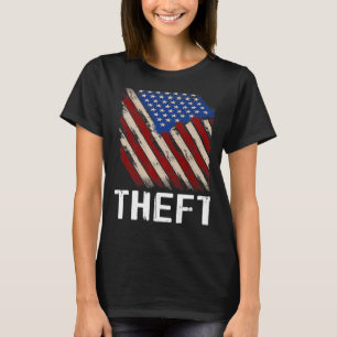 Beskattning är stöld av amerikanska USA flagga lib T Shirt
