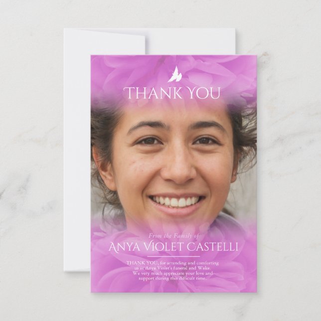 Beskattning av rosa mjuk ro-fotofamilj tack vare d kort (Framsida)