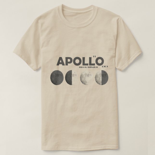 Beskickning för Apollo 2019-1969 T-tröjamåne T Shirt (Design framsida)