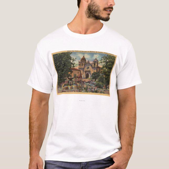 Beskickning San Carlos de Borromeo de Monterey Tee Shirt (Framsida)