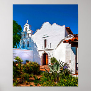 Beskickning SAN DIEGO de Alcala Kalifornien Poster
