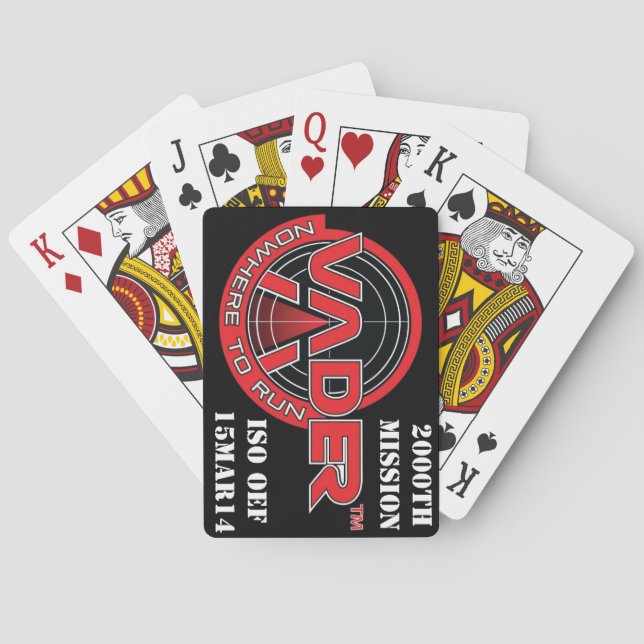 Beskickningdäck för VADER 2000. Casinokort (Baksidan)