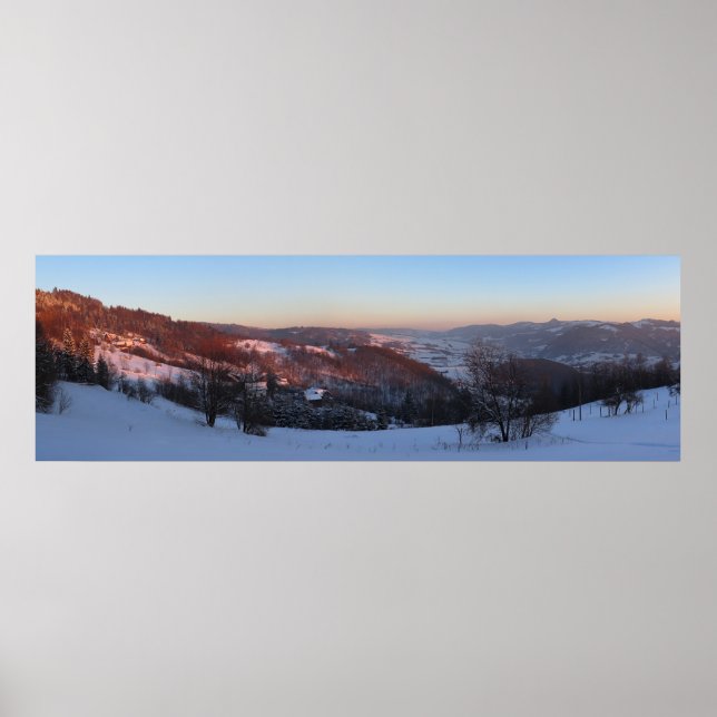 Beskid Sądecki Sunset panorama Poster (Framsidan)