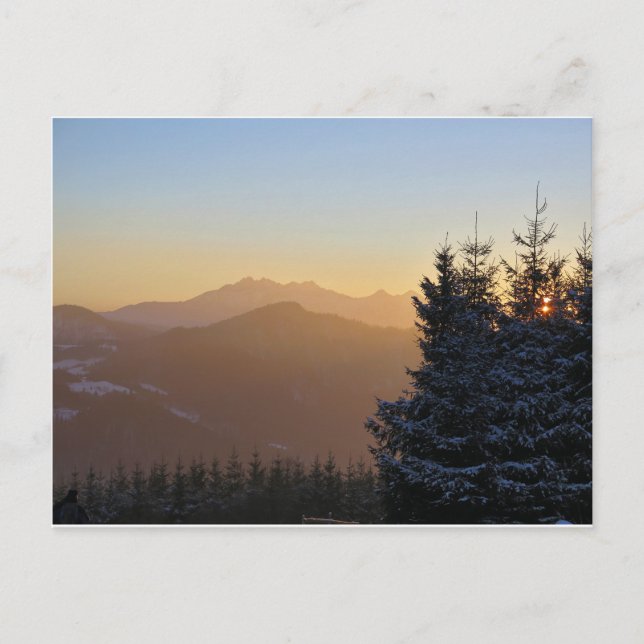 Beskid Sądecki View for Tatras Postcard Vykort (Framsida)