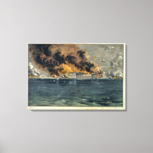 Beskjutning av fort Sumter Canvastryck