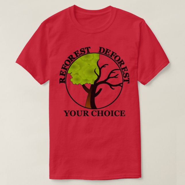 Beskogning eller avskogning t shirt (Design framsida)