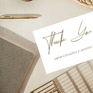 Beskriv tackkort för Beige - minimalistisk handskr Tack Kort