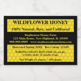 Beskrivande honung Burk (version 3) Mat Etiketter
