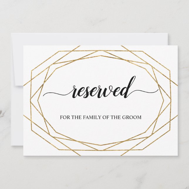 Beskrivna tecken för Glitter Geometric Ram Calligr Inbjudningar (Framsida)