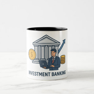 Beskrivning av begreppet investeringsbank Två-Tonad mugg