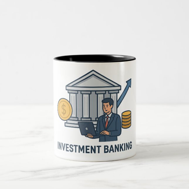 Beskrivning av begreppet investeringsbank Två-Tonad mugg (Center)