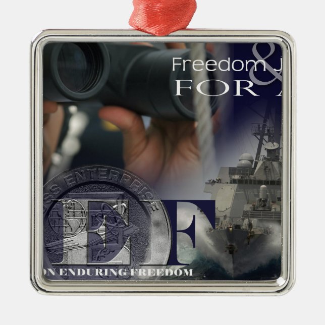 Beskrivning av besättningsmedlemmar julgransprydnad metall (Framsidan)