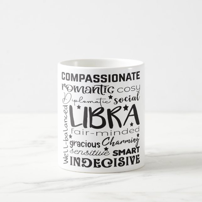 Beskrivning av Celestial Zodiac Sign Mugg/Libra Kaffemugg (Center)
