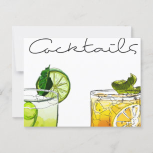 Beskrivning av cocktails vykort
