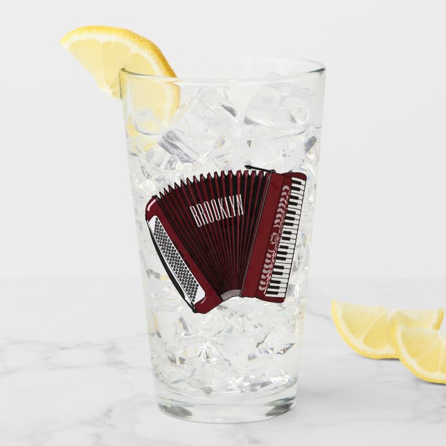 Beskrivning av dragspelets tecknad glaskopp (Framsida Ice)