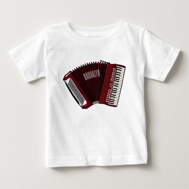 Beskrivning av dragspelets tecknad t shirt (Framsida)