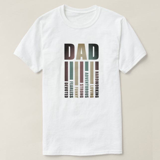 Beskrivning av fars dag "PAPPA" T Shirt (Design framsida)