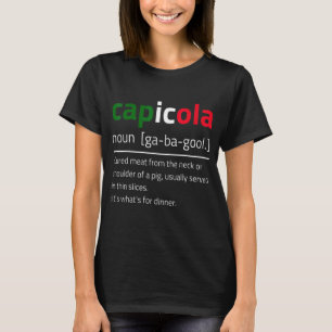 Beskrivning av Flagga Capicola Gabagool T Shirt