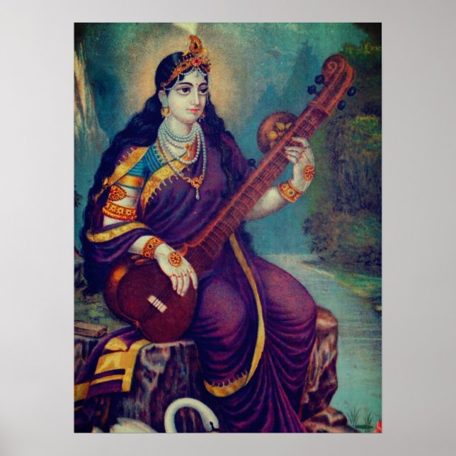 Beskrivning av Sarasvati Poster (Framsidan)