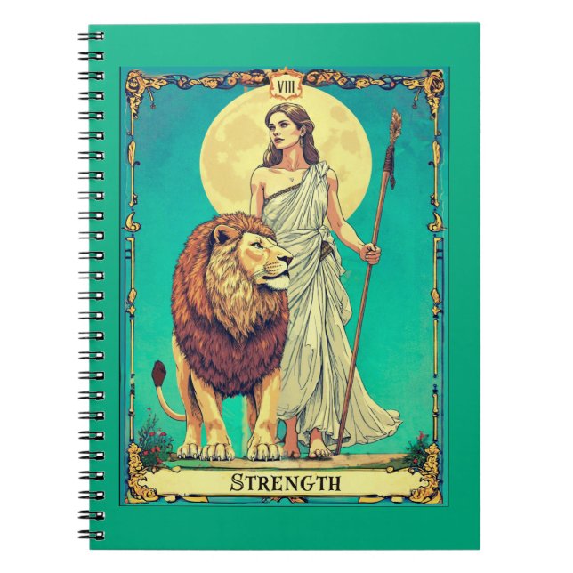 Beskrivning av Tarot Card, styrka Anteckningsbok (Framsidan)