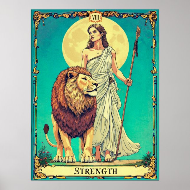 Beskrivning av Tarot Card, styrka Poster (Framsidan)