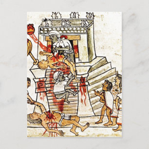 Beskrivning Aztec ritual Human-uppoffringar som sk Vykort