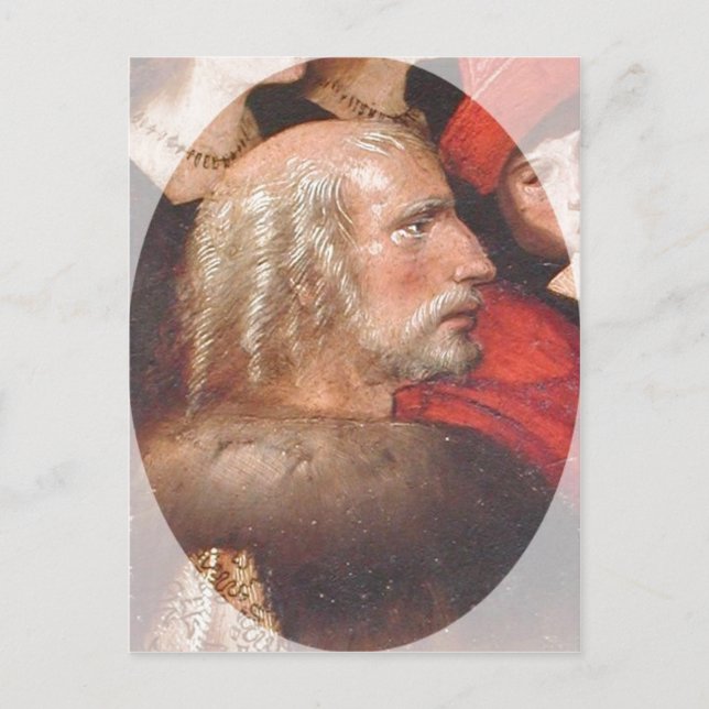 Beskrivning Painting of Christopher Columbus. De Vykort (Framsida)