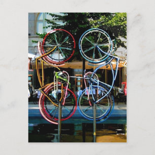 Beskrivning Robert Rauschenberg Riding Bikes, Obj Vykort
