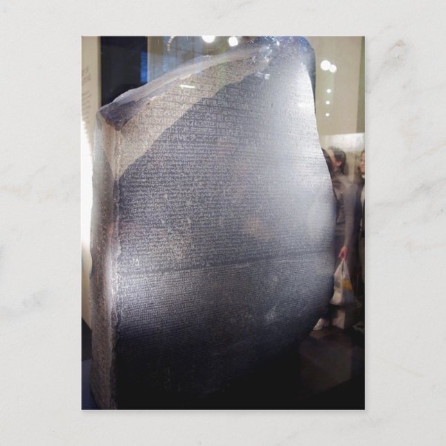 Beskrivning: Rosetta Stone British Museum Sour Vykort (Framsida)