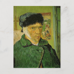 Beskrivning: Vincent van Gogh w själv-porträtt Vykort