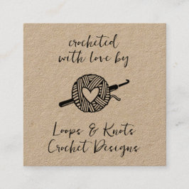 Beskurna med Kärlek Fyrkantigt Visitkort