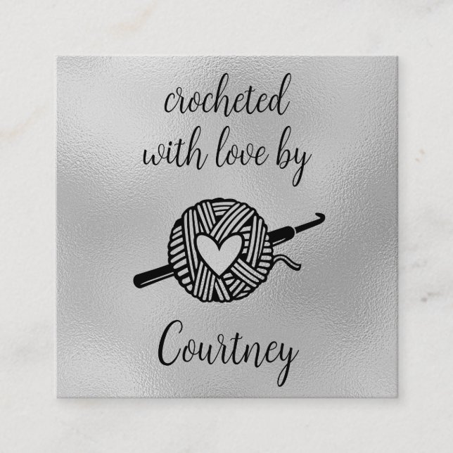 Beskurna med Kärlek Fyrkantigt Visitkort (Framsida)