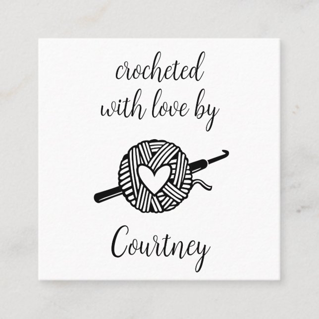 Beskurna med Kärlek Fyrkantigt Visitkort (Framsida)