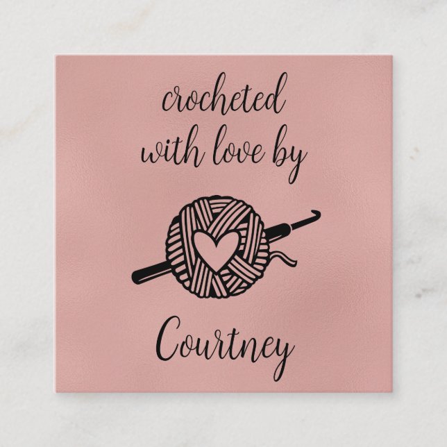 Beskurna med Kärlek Fyrkantigt Visitkort (Framsida)