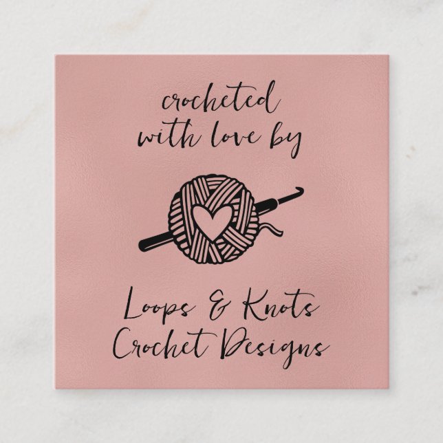 Beskurna med Kärlek Fyrkantigt Visitkort (Framsida)