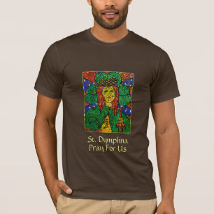 Beskyddare för St. Dymphna av ångestmanar T-trö T-shirt